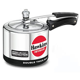 Hawkins Aluminium 3 Litre Hevibase Pressure Cooker,Induction Inner Lid Cooker,Silver(IH30)