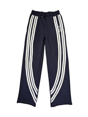 Gini and Jony Girls Navy Blue Stripes Cotton Elasticated Track Pant 4-5 Years