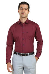 Allen Solly Men's Slim Fit Shirt (ASSFQSPP143253_Maroon