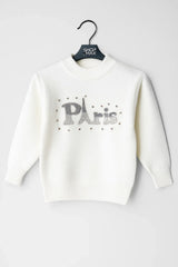 Goyalsons Girls Woolen Top O9202-02 Off White - Goyalsons ShopMax