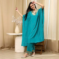 Biba Women Teal Blue Dyed Co-ord Set