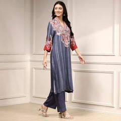 Biba Women's Rayon Kurta Bottom Dupatta