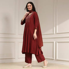Biba Women's Rayon Kurta Set