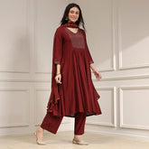 Biba Women's Rayon Kurta Set