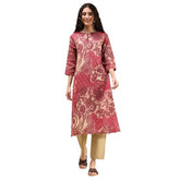 Biba Women's Cotton Printed Straight Kurta