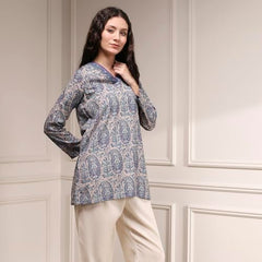 Biba Women's Polyester Printed Straight Kurta