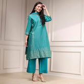 Biba Women's Cotton Blend Kurta Bottom Dupatta