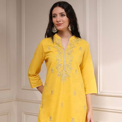 Biba Women's Cotton Kurta Bottom Dupatta