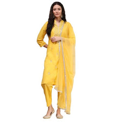 Biba Women's Cotton Kurta Bottom Dupatta