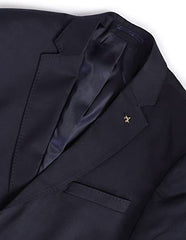 Arrow Men Navy Tailored Regular Fit Solid Two Piece Suit