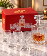 Sanjeev Kapoor Premium Glass Decanter Set with 6 Tumblers – 7 Pieces