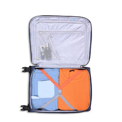 Skybags Polyester Hybrid Double Spinner Suitcase CHRYSAL W EXP STR 66 Light Navy, Large, 66