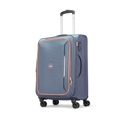Skybags Polyester Hybrid Double Spinner Suitcase CHRYSAL W EXP STR 66 Light Navy, Large, 66