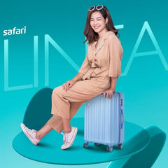 Safari Linea Wheels 69 Medium Check-in Trolley Bag Hard Case Polycarbonate 360 Degree Wheeling System Luggage, Trolley Bags for Travel, Suitcase for Travel, Pearl Blue