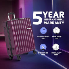 Safari Cargomax Tsa Lock, Securi Antitheft Zipper, Expander, Wheels 1 Large Check-In Speed_Wheel Trolley Bag Hard Case Polycarbonate 360 Degree Wheeling , Expandable Luggage, Magenta Purple