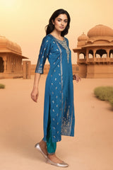 Aurelia ladies western kurti 3pcs set featuring elegant design and vibrant colors, perfect for casual outings.