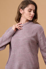 Melange Lilac Regular Fit Sweater For Gipsy Women  Stylish & Cozy Winter Collection