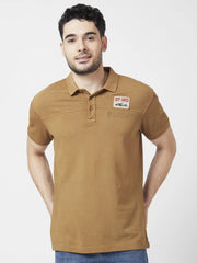 Spykar Mens T-Shirt F/S Mktfp2Bc018 Khaki