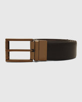 Leather Revesible Black & Brown Solid Belt - Warwick