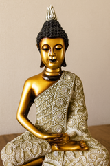Premium Golden Meditating Buddha Statue
