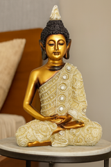 Premium Golden Meditating Buddha Statue