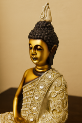 Premium Golden Meditating Buddha Statue
