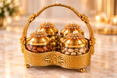 Lyte Club Luxury Golden Heritage Candy & Dry Fruit Tray