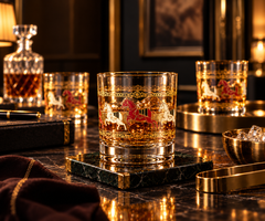 Lyte Club Premium Royal Horse Glass Tumbler Gift Set