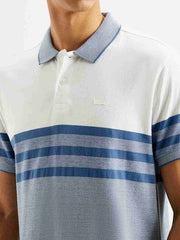 Men'S Striped Slim Fit Polo T-Shirt