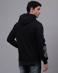 Dragon Ball Z: Goku Anime Printed Regular Black & Grey Hoodie For Men
