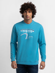 Spykar Mens Sweat Shirt F/S Mss-02Bblw-158 Coolblue