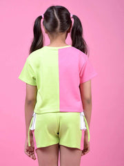 Crimsoune Club Girls T-Shirt Neon Green