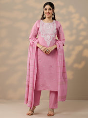 Libas Ladies Western Kurti 3Pcs Set Gs1131 Pink