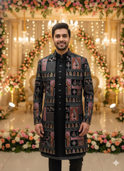 Lyte Club Mens Indo Western Indo21523Sg Black