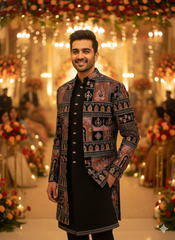 Lyte Club Mens Indo Western Indo21523Sg Black