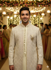 Lyte Club Mens Indo Western Iw-2048 Grey