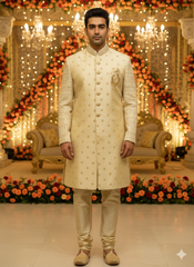 Lyte Club Mens Indo Western Iw-2076 Cream