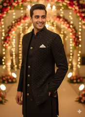 Lyte Club Mens Indo Western I/W-9964 Black