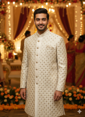 Lyte Club Mens Indo Western I/W-9916 Peach