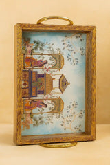 Lyte Club Household Wooden Tray Rectanglar Handle