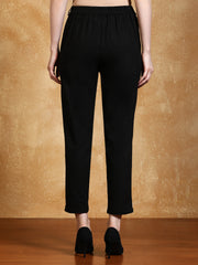 Jaipur Kurti Ladies Western Pants Black