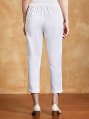 Jaipur Kurti Ladies Western Pants White