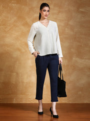 Jaipur Kurti Ladies Western Pants Navyblue