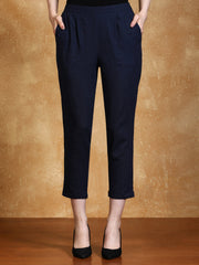 Jaipur Kurti Ladies Western Pants Navyblue