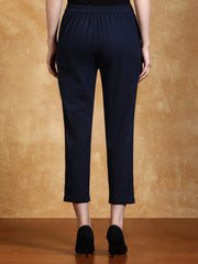 Jaipur Kurti Ladies Western Pants Navyblue