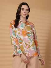 Gipsy Orange Floral Rayon Shirt