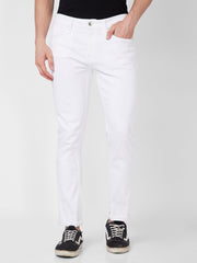 Spykar Mens Jeans Mdro1Bd026 White