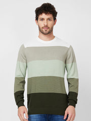Spykar Mens Pullover Mfklw2Bc023 Dusty Green