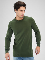 Spykar Mens Pullover Mfklw2Bd020 Rifle Green