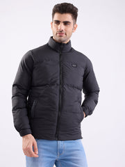 Spykar Mens Jacket F/S Mjkhw2Be032 Jet Black